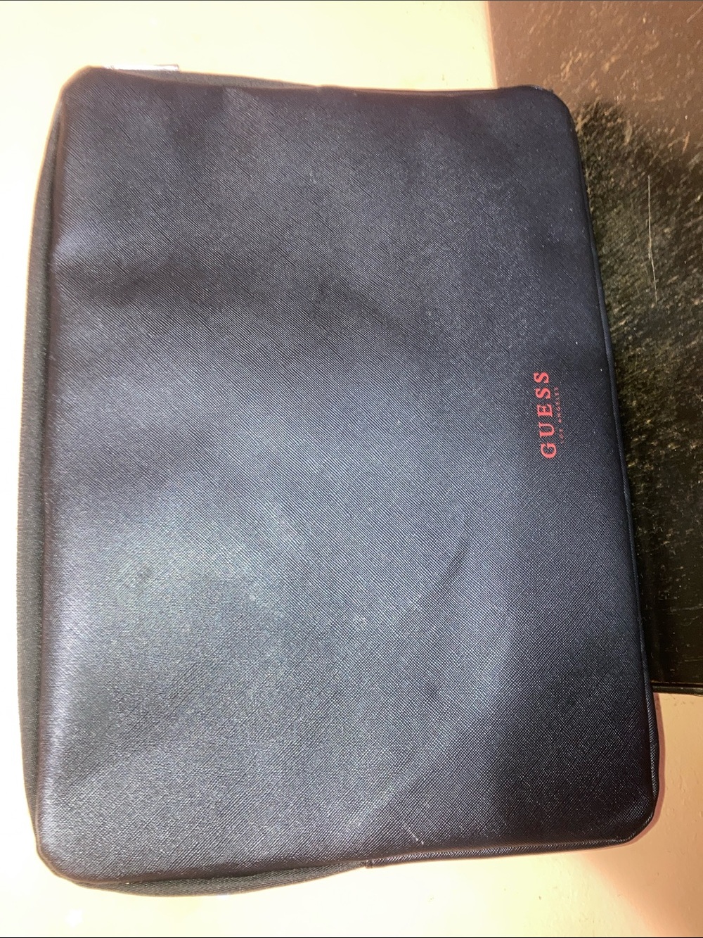 GUESS Men's Black Laptop Sleeve with Red Logo